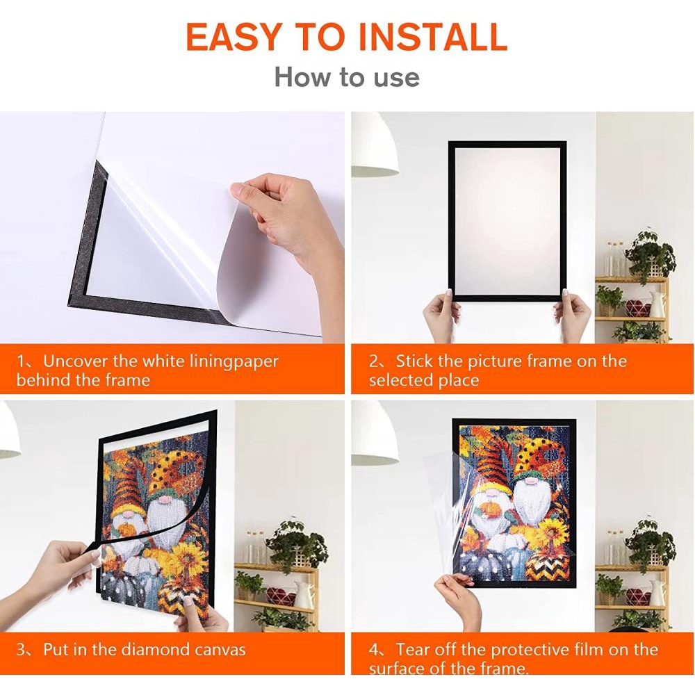 กรอบรูปปักครอสสติตช์คริสตัล PVC มีกาวในตัว ขนาด 30×40 ซม. 12×16 นิ้ว สําหรับตกแต่งผนังบ้าน ราคา ถูกที่สุด ดีลบีเคเค แกลเลอรีภาพที่ 5