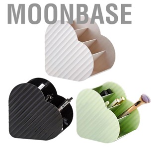 Moonbase Makeup Brush Holder  Multifunction Heart Shaped Cosmetics Organizer Slanting Mouth Cute Large Open Mouth 4 Slot  for Vanity