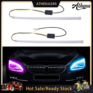 [ATHN]√ แถบไฟเดย์ไลท์ LED DRL แบบบางพิเศษ 30 45 60 ซม. สําหรับรถยนต์