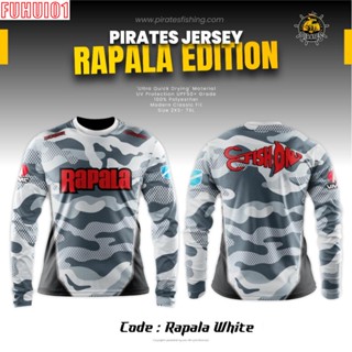 (Fuhui01) เสื้อกีฬาตกปลา RAPALA | Baju PANCING RAPALA SNOW EDITION | เสื้อกีฬาตกปลา RAPALA SNOW EDITION