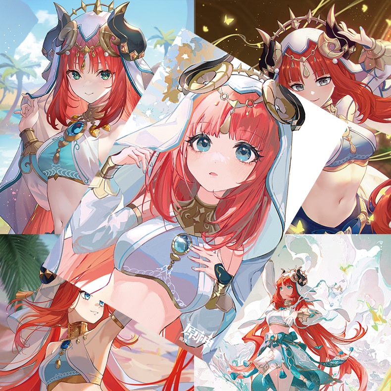 8 ชิ้น/เซ็ตโครงการ Genshin Impact Nilou Nilou โปสเตอร์ 42.29 ซม.