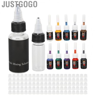 Justgogo Tattoo  Kit Transparent Tattoo Pigment and Blender for Practise