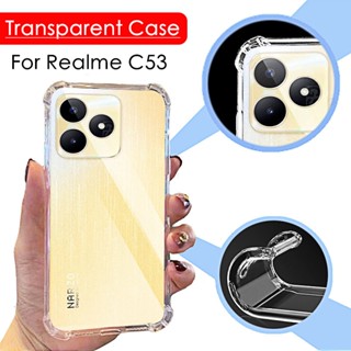 เคสโทรศัพท์ซิลิโคน TPU ใส กันกระแทก ป้องกันกล้อง สําหรับ Realme C53 RealmeC53 Narzo N53 NarzoN53