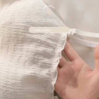 ✨w&c bras✨ผ้าฝ้าย 100% เสื้อชั้นในกันลื่นแบบท่อส่วนบางหน้าอกเล็กเสื้อชั้นในปรับได้ยกทรงสาว ny009