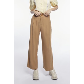 EP กางเกงทรงขาบาน ผู้หญิง สีน้ำตาล | Flare Leg Trousers | 4723