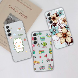 เคสโทรศัพท์มือถือ ซิลิโคนนิ่ม TPU ใส กันกระแทก ลายการ์ตูนแมวน่ารัก สําหรับ Samsung Galaxy M54 M 54