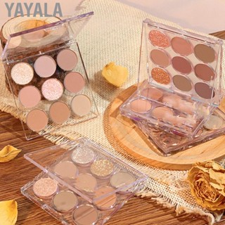 Yayala Eyeshadow Palette  Transparent Eyeshadow Makeup Palette 9 Color   Glitter Pearl Matte  for Party for Women