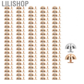 Lilishop Round Head Stud  Electroplated Alloy 100 Set Leather Craft Rivets  for Leather