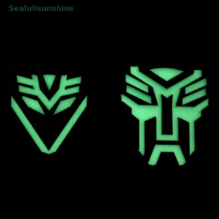 Seaf&gt; สติกเกอร์โลโก้ Transformers โลหะ สําหรับติดตกแต่งรถยนต์ 1 ชิ้น