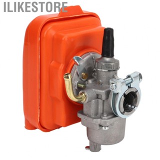 Ilikestore Motorized Bicycle Carburetor  Rustproof High Strength Carb with Air Cleaner Box Metal Alloy  for 2 Stroke Motorized Bike 48cc To 80cc