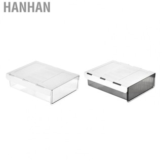 Hanhan Underdesk Drawer Box  Space Saving Under Table Storage Case Transparent Slide Out Plastic  for Office