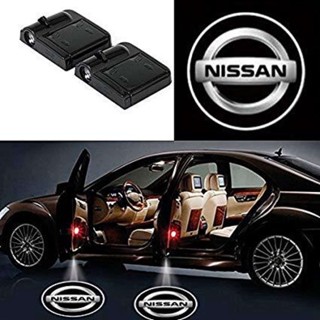 โปรเจคเตอร์ไฟ Welcome Light Led ไร้สาย สําหรับติดประตูรถยนต์ NISSAN จํานวน 2 ชิ้น