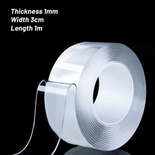 ⚡READYSTOCK⚡Tape，nano Tape 1PC，Double-Sided，1m，Adhesive Reusable Washable High Quality