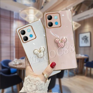 เคสโทรศัพท์มือถือชุบไฟฟ้า แบบนิ่ม ลายหมีน่ารัก สําหรับ Infinix Note 30 Pro VIP 30i Smart 7 HD Plus 5G 4G 2023 Note30 Note30i