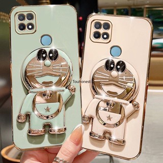 เคส Realme C21 เคส Realme C21Y C25Y เคส Realme C33 Casing Realme C35 Case Realme C31 C30S Case Realme C30 Case Realme Narzo 50i Prime Case Cartoon Jingle Cat Cute Anime Doraemon Folding Stand Phone Holder Cover Cassing Cases Case TD โทรศัพท์มือถือ