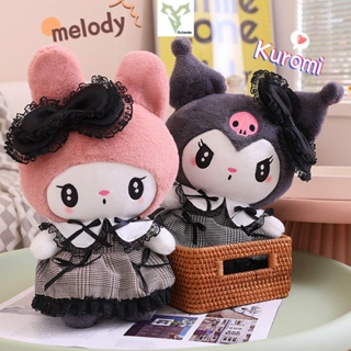 SANRIO ✨พร้อมส่ง ตุ๊กตาซานริโอ้✨ ของเล่นตุ๊กตา Kuromi Melody สไตล์มืด ของขวัญวันเกิด สําหรับเด็กผู้หญิง