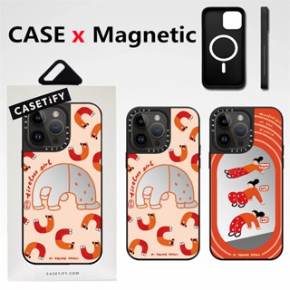 CASETIFY【tireless Girl】เคสโทรศัพท์มือถือแบบแข็ง กันกระแทก พร้อมกล่องใส่บัตร คุณภาพสูง สําหรับ iPhone 14 Pro Max 12 13 Pro Max