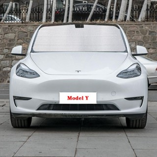 Tesla Model3/Y ม่านบังแดด มีฉนวนกันความร้อน ด้านหน้า สําหรับรถยนต์