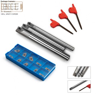 【ONCEMOREAGAIN】End Mill Holder Carbide Fittings Indexable Inserts Kits Reliable Set Tool