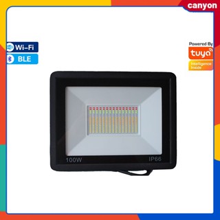 Tuya Smart Dual Mode Led Flood Light Wifi+Bluetooth Direct Connection โคมไฟแสงสว่างกลางแจ้ง แอพพลิเคชั่นหลายสถานการณ์ แอพสมาร์ทโฟน การควบคุมหุบเขาลึก