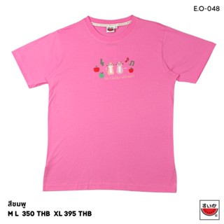 เสื้อยืดแขนสั้นคอกลมแตงโม (SUIKA) -  เสื้อยืดคอกลมแขนสั้น ( E.O-048 )Cotton 100%  [S-5XL]