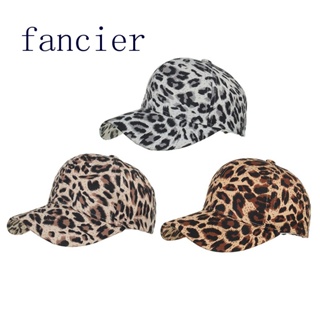 Fancier หมวกเบสบอล ปรับได้ ลายเสือดาว แฟชั่นสําหรับผู้ชาย และผู้หญิง