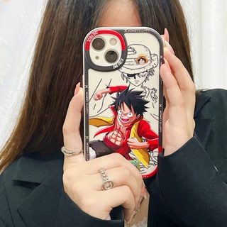 Cartoon One Piece Phone Case Compatible For iphone 14 13 Mini 12 11 Pro Max X Xs XR Max 6 6S 7 8 Plus Se 11pro 14pro 8plus 7plus 12promax Cartoon Luffy Soft Back Cover