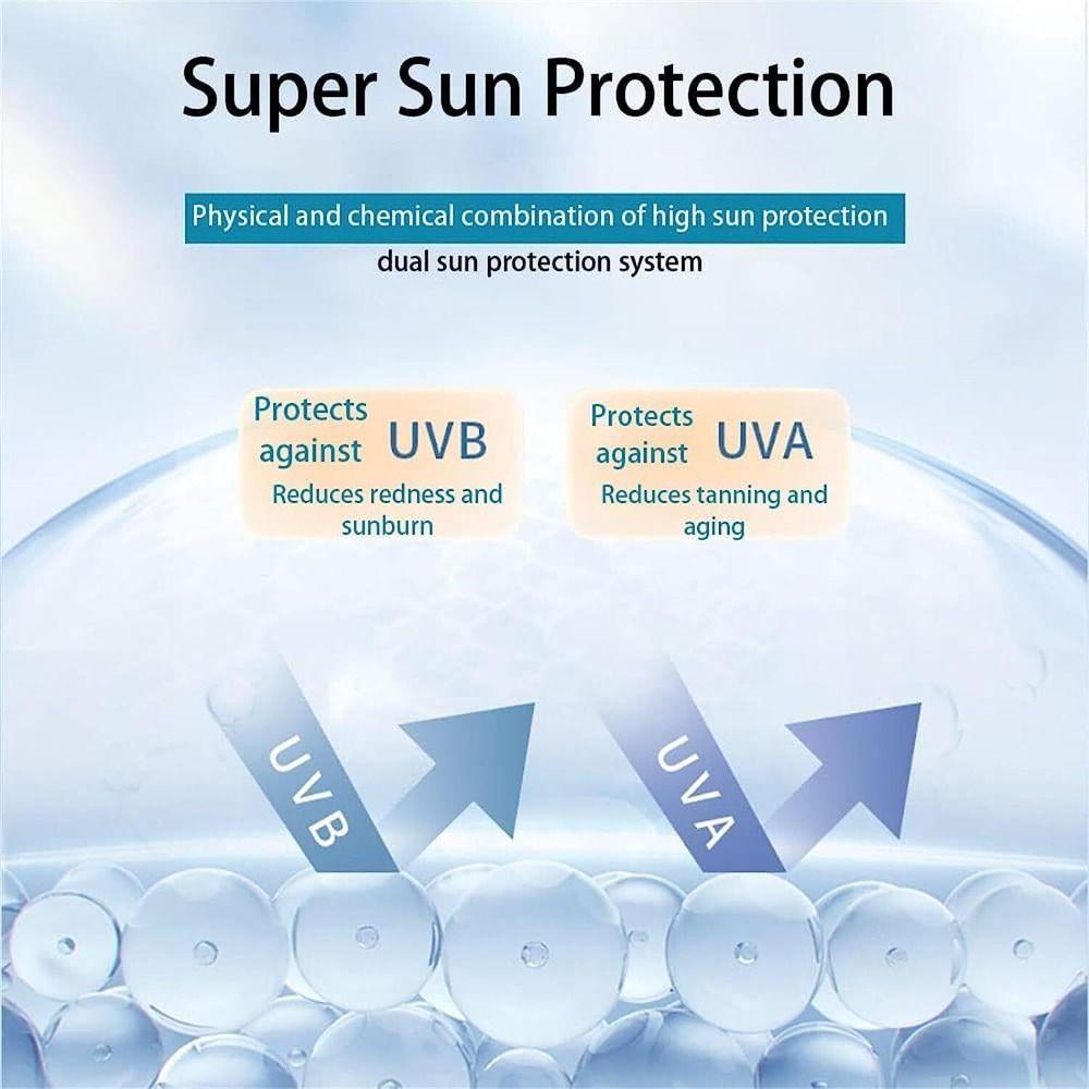 Edonlands ครีมกันแดด Xishi Huarong, Moist Spf 50+ ครีมกันแดดป้องกันแสงแดดซุปเปอร์, อิมัลชั่นเรียบ 50 ชิ้น ครีมกันแดดให้ความชุ่มชื้น Body Sun