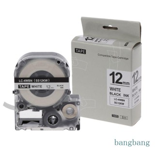 Bang เทปฉลากกระดาษ 12 มม. สําหรับเครื่องปริ้นท์ฉลาก LW-300 LW-400
