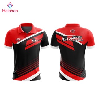 Haishan MOTOSHIRT เสื้อโปโลพิมพ์ลาย TOYOTA TO-A04-22