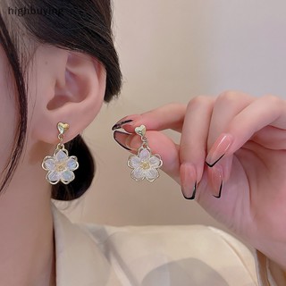 [highbuying] ต่างหูสตั๊ด เรซิน ดอกไม้ สตั๊ด แฟชั่นเกาหลี อารมณ์ สวยงาม หรูหรา เครื่องประดับ ที่เรียบง่าย หวานแหวว ผู้หญิง อุปกรณ์เสริม