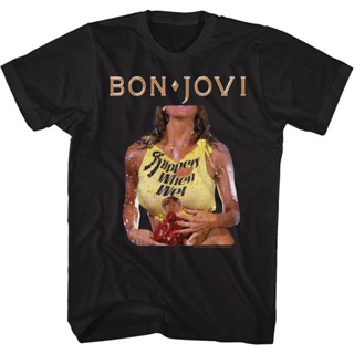 เสื้อยืด พิมพ์ลาย Bon Jovi กันลื่น ของแท้