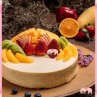 🎂VANILLA MOUSSE CAKE WITH FRESH FRUIT เค้กวานิลลาเนื้อนุ่ม สลับชั้นด้วยมูสครีม ส่งด่วนในวันด้วยLalamove เค้กวันเกิด