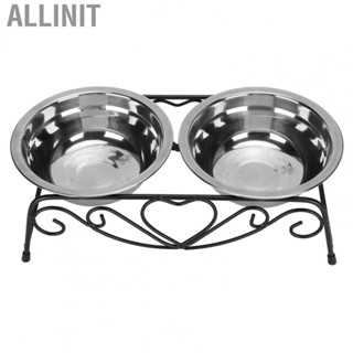 Allinit Stainless Steel Pet Bowl Double Diner Feeder Dual Purpose  Water Gifts