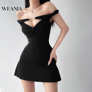 Weania-2 ชุดมินิเดรส เปิดไหล่ เซ็กซี่ สําหรับผู้หญิง