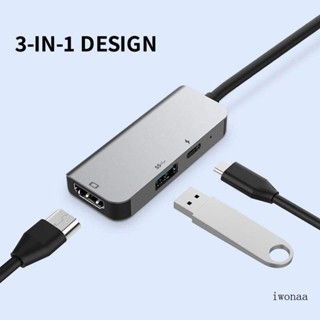 Iwo ฮับเชื่อมต่อ Type-C 3 in 1 USB Type C สําหรับ USB3 0