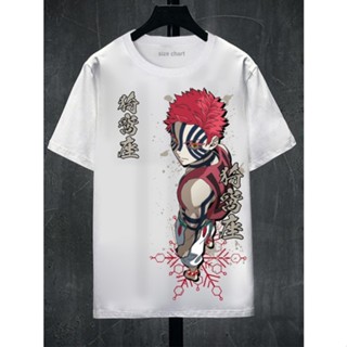 S-5XL Akaza (Demon Slayer) เสื้อยืดแขนสั้น