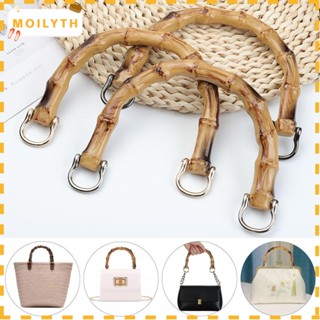 Moily 1Pc ไม้ไผ่จับสายคล้องกระเป๋าอุปกรณ์ทดแทนที่ถอดออกได้ สําหรับกระเป๋า DIY