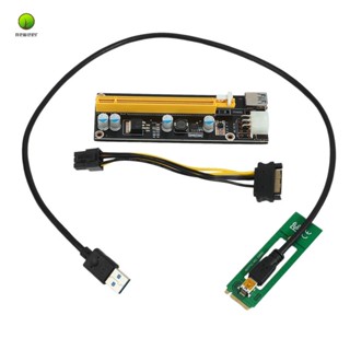 Ngff M.2 M Key เป็นการ์ดไรเซอร์ USB 3.0 PCI-E M2 เป็น USB3.0 PCIE 16X 1X พร้อมพาวเวอร์ สําหรับ Litecoin Bitcoin Miner