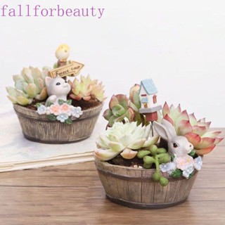 FALLFORBEAUTY กระถางดอกไม้ ต้นบอนไซ สมุนไพร เรซิ่น สําหรับตกแต่งบ้าน สวน กระบองเพชร ตั้งโต๊ะ