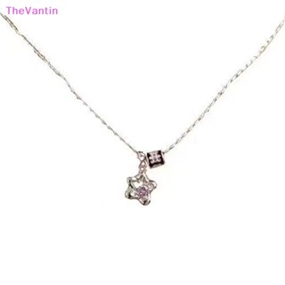 Thevantin สร้อยคอโซ่เงินสเตอร์ลิง จี้รูปดาวน่ารัก ขนาดเล็ก เครื่องประดับ สําหรับผู้หญิง