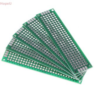 [HopeU] แผ่นบอร์ดวงจรพิมพ์ PCB ทองแดง สองด้าน 2x8 ซม. 5 ชิ้น