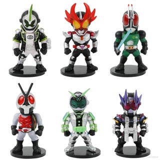 Yyds โมเดลฟิกเกอร์ Kamen Rider Woz X Ghost Zi-O Black RX Wizard ของเล่นสําหรับเด็ก 6 ชิ้น