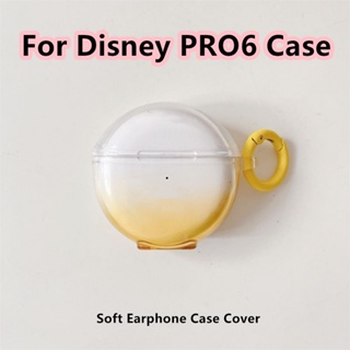 【ของแท้】เคสหูฟัง แบบนิ่ม ไล่โทนสีชมพู สําหรับ Disney PRO6 PRO 6