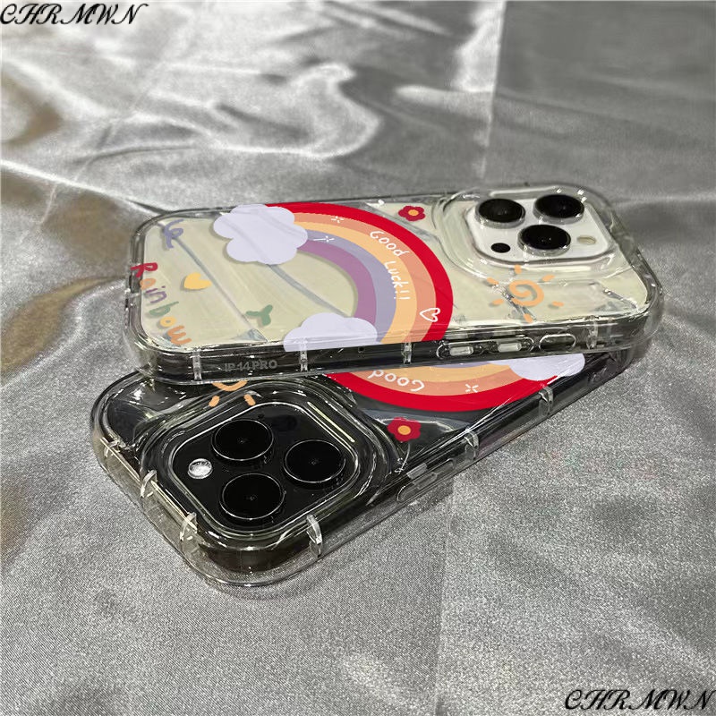 Xr Rainbow โปร่งใส 711 Soft Case sins/น่ารัก 8 Apple iPhone14promax เคสโทรศัพท์/โชคดี/plus1312 LTNI
