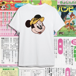 😍พร้อมส่ง😍  เสื้อคอกลม มิกกี้เมาส์ Mickey Mouse น่ารักมาก Cotton 100% ผ้าดีมาก ไม่ร้อน มีขาวและดำ T002