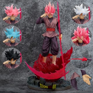 โมเดลฟิกเกอร์ ดราก้อนบอล Super Zamas Black Goku Six-Headed แบบเรืองแสง สีชมพู