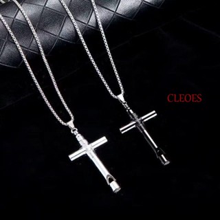 CLEOES สร้อยคอโชคเกอร์ จี้นกหวีดไม้กางเขน สไตล์โกธิค พังก์ โบโฮ สุดเท่ เครื่องประดับ สําหรับฮาโลวีน