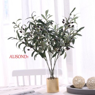 ALISOND1 ใบมะกอกประดิษฐ์ น้ําหนักเบา ทนทาน สีเขียว สําหรับตกแต่งบ้าน งานแต่งงาน