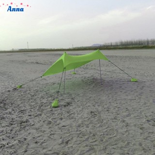 【Anna】Beach Canopy Sun Shelter UPF 50+ Protection With Sandbag Anchors Canopy